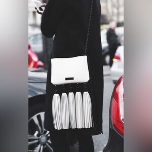 Zac Posen Claudette leather fringe crossbody bag